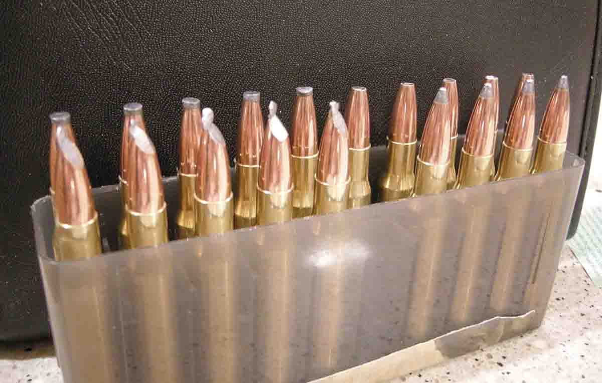 To keep things as equal as possible, the same .30-06 load with Nosler 180-grain Partitions was used.